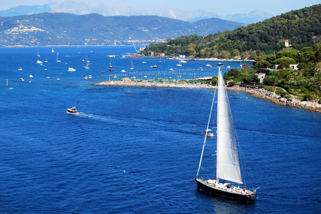 Beautiful beach of Liguria