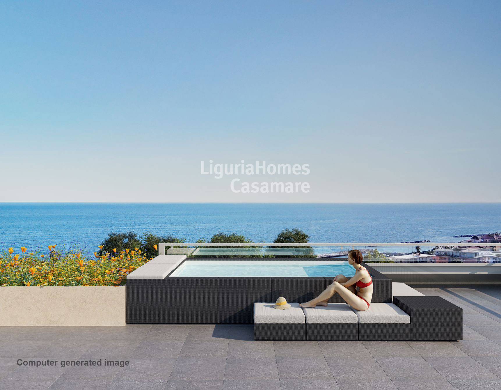 2 Bed Gemme di Liguria Residence with Rooftop Solarium, Santo Stefano al Mare